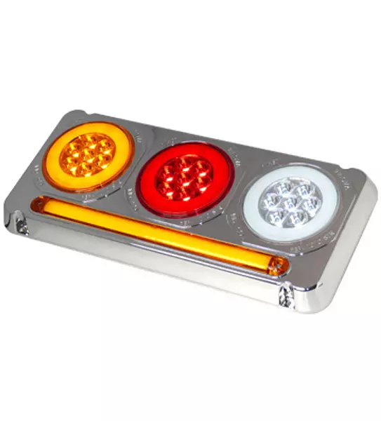 Stop Triple Redonda En Led 1046str