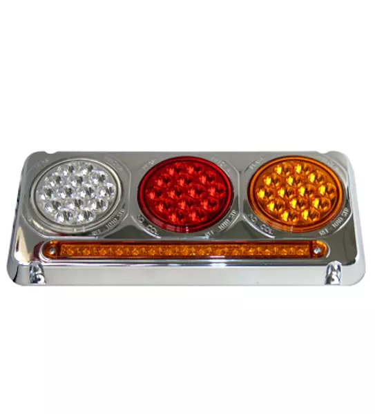 Stop Triple Redonda En Led 1010str