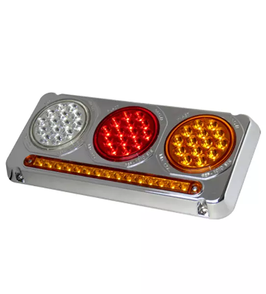 Stop Triple Redonda En Led 1010str