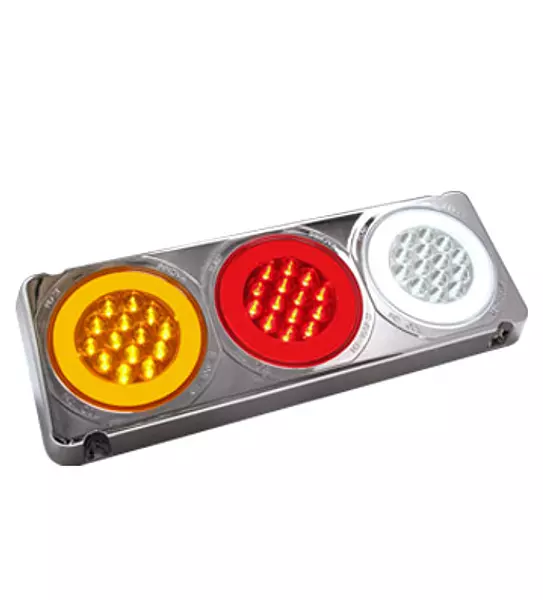 Stop Triple Redonda En Led 1030st