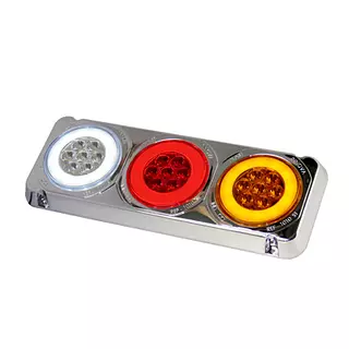 Stop Triple Redondo En Led 1046st