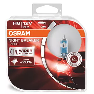 Bombillo H8 Osram 150% + Luz 12v