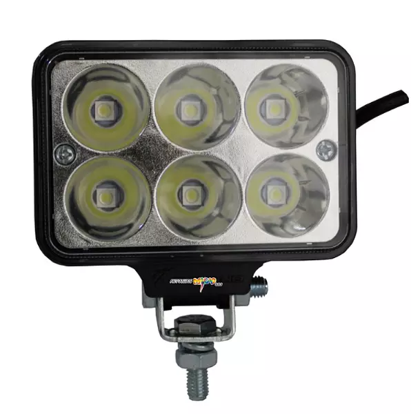 Exploradora Rectangular 6 Led Blanca 12v-36v