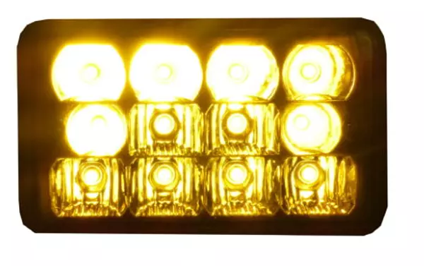 Exploradora Led Rectangular 12 Led Amarillo Hi/Low