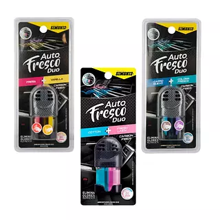 Ambientador Auto Fresco Líquido Duo