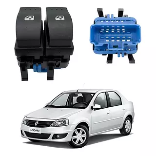 Switch Elevavidrios Doble Logan 2013 - 2017 Pacha Azul