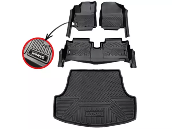 Tapetes Termoformados 5d Toyota Yaris Sedan 2020-2024 Negros