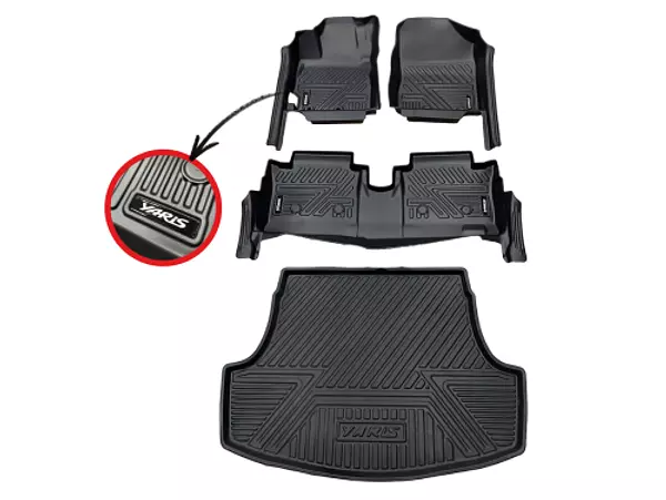 Tapetes Termoformados 5d Toyota Yaris Sedan 2020-2024 Negros