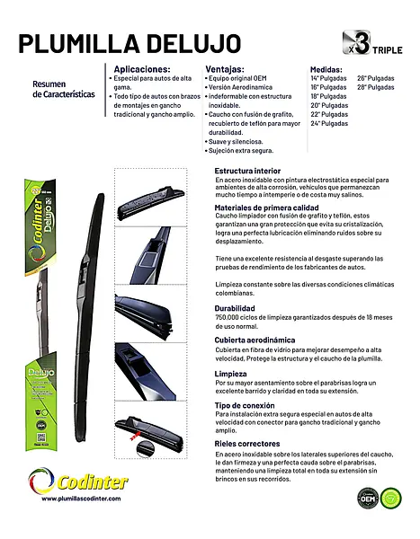 Juego Plumillas Codinter 4 Runner Modelo 89 - 02