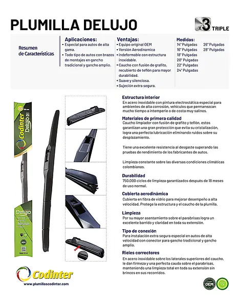 Juego Plumillas Codinter 4 Runner Modelo 03 - 09