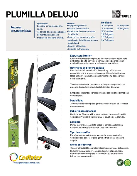 Juego Plumillas Codinter Corolla 19 A 26