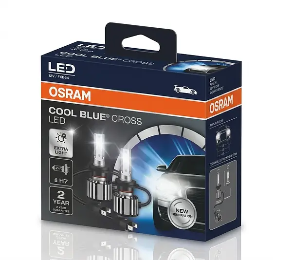 Bombillo Led H7 Osram Cool Blue Cross
